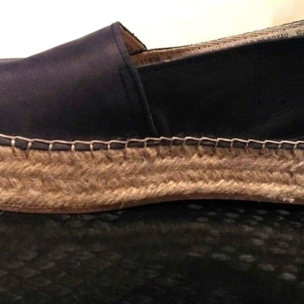 Sam Edelman New Wedges Leather Platform Espadrille 41/10 NAVY Handmade Spain - Picture 2 of 13